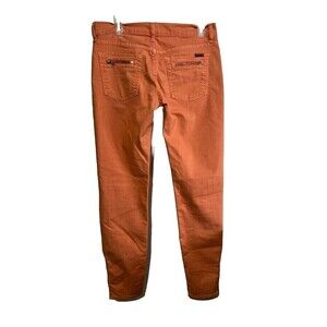 Seven for all mankind jeans orange zippered ankles & pockets Woman’s Size 29